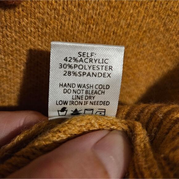 Altar'd State Cropped pullover sweater Long Sleeves Polka dot floral accents L - Picture 9 of 9